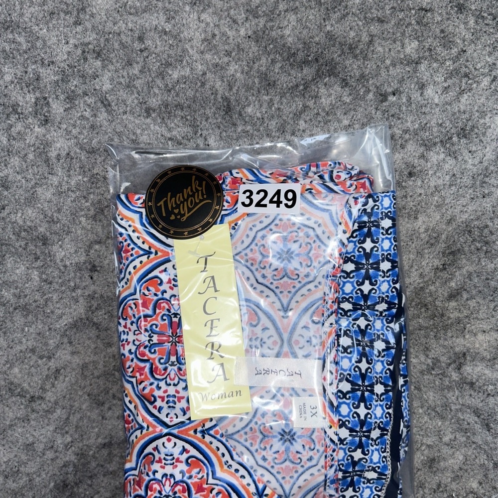 New Tacera A-Line‎ Dress Women's 3X Multicolor Geometric Medallion Artsy Casual - Picture 9 of 9